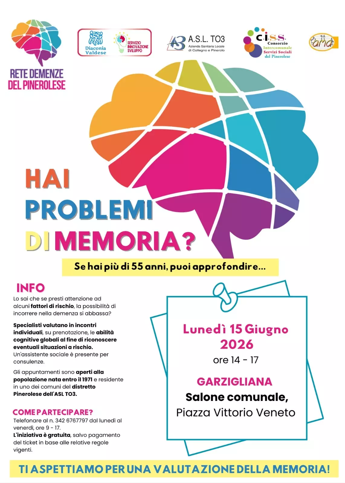 Memoria e prevenzione: appuntamento a Garzigliana